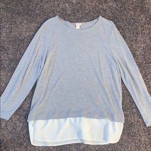 J. crew grey preppy long sleeve shirt